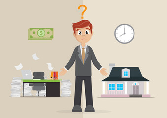 The choice of the  businessman time or money.