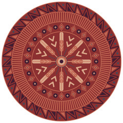 American native folk ornament. Ethnic boho mandala vector illustration