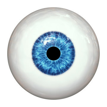 blue human eye ball