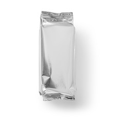 blank silver product packaging