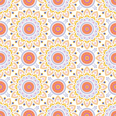 Abstract floral mandala pattern. Ethnic ornament flower. Vectror illustration