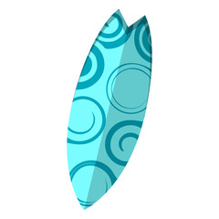 Isolated colored surfboard. Vacations time - Vector illustration