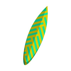 Isolated colored surfboard. Vacations time - Vector illustration