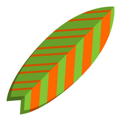 Isolated colored surfboard. Vacations time - Vector illustration