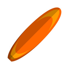 Isolated colored surfboard. Vacations time - Vector illustration