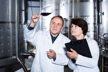 Two experts in winery