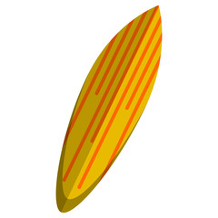 Isolated colored surfboard. Vacations time - Vector illustration