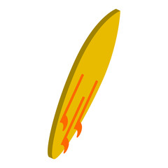 Isolated colored surfboard. Vacations time - Vector illustration