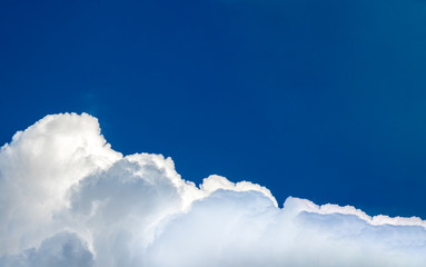 Blue sky with white clouds in clear weather