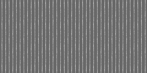 Chalk, crayon hand drawn pinstripes seamless vector background. Textured thin stripes, white streaks on chalkboard. Bars, vertical lines pattern. Elegant regular striped texture, banner template.