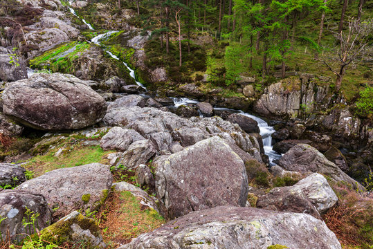 Llyn Ogwen Waterfall.
