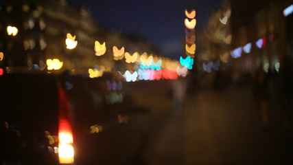 blurry artistic diaphragm evening city