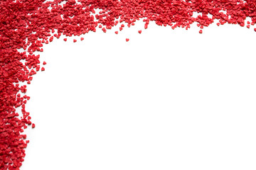 background with red hearts and blank space