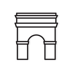 triumphal arch icon- vector illustration