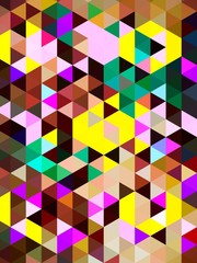 abstract background with triangles in multi-colors