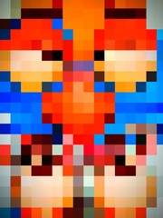 abstract mosaic background with multi-colour squares