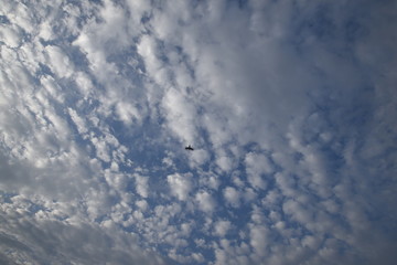 formation of cloud in the sky during the sunny day