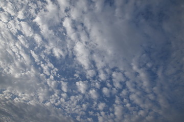 formation of cloud in the sky during the sunny day