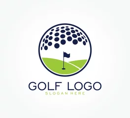 Foto op Canvas golf flag tournament logo template © Graficriver