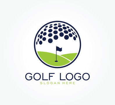 golf flag tournament logo template