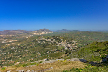 Fototapeta na wymiar View from Erice in Sicily, Italy