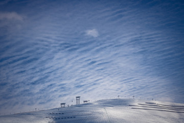 les Deux-Alpes , paysage de neige, hiver