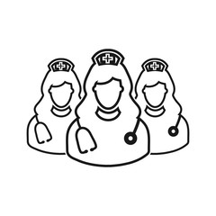 Nurse Line Icon. Vector EPS.