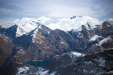 Obraz premium les Deux-Alpes , paysage de neige, hiver
