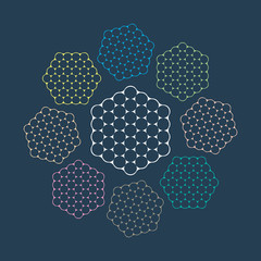 set of abstract design elements