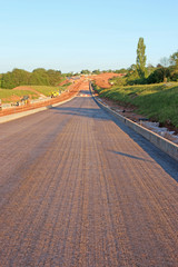 Road bypass construction site