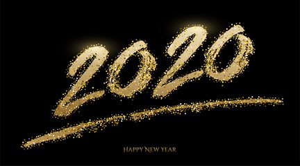 Happy new year greeting card vector template