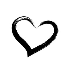 Black heart hand drawn illustration