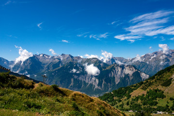 View from Alpe d'Huez in the summer