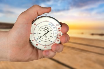 Stopwatch in Human Hand, Timer