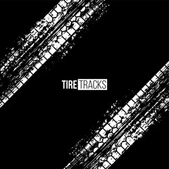 Tire tracks vector illustration