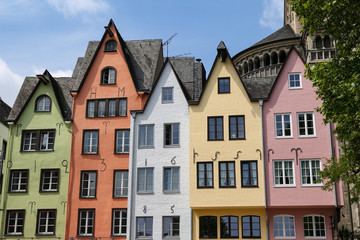 Fototapeta na wymiar Houses in Cologne, Germany
