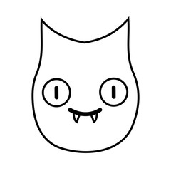 trick or treat - happy halloween line design