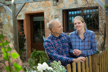 Outdoors portrait of spouses