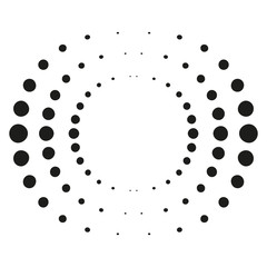 halftone circle icon. vector illustration