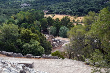 The amazing monastery of Santuari de Lluc (Santuario de Santa Maria de Lluch) is a Catholic monastery on the island of Mallorca. Holy place, the spiritual center of Mallorca, Balearic Islands, Spain.