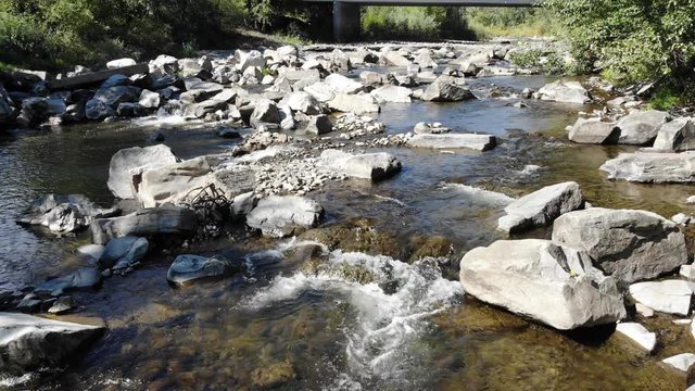 Grande Ronde River Flowing Through La Grande, Oregon