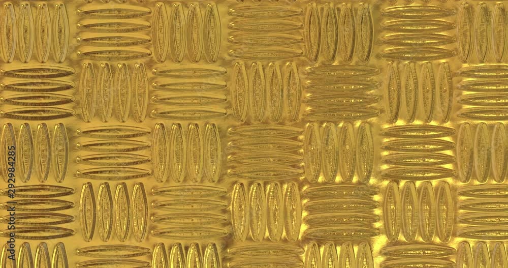 Poster golden foil background. gold texture 3d rendering loop 4k