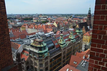 Deurstickers Wrocław z lotu ptaka latem/Aerial view of Wroclaw in summer, Lower Silesia, Poland © Pictofotius