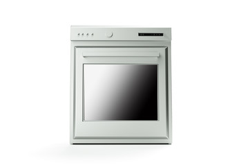 professional oven on a white background 3d render