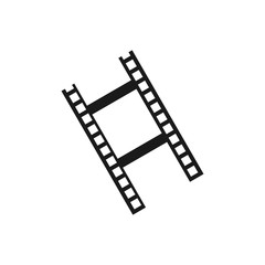 film strip icon, video vector icon, film strip with play icon