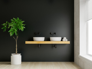 Obraz na płótnie Canvas Interior modern bathroom 3D rendering