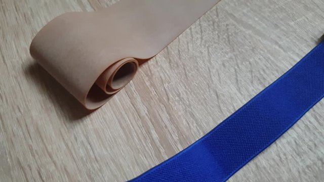 Medical plaits in the close-up. Harnesses for pulling veins.