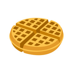 Waffle emoji vector