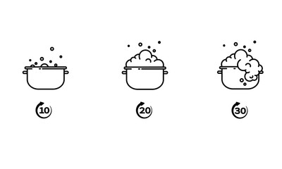 pan icon set ,  cooking icons