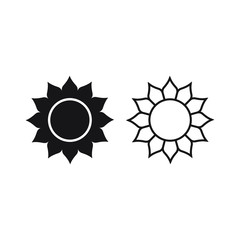 Flowers icon vector lines and filled. Vector illustration